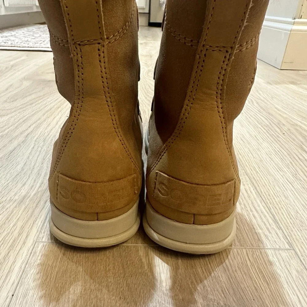 RTLS $160 SOREL EXPLORER WOMENS LEATHER SHERLING WINTER BOOTS‎ SZ 6.5